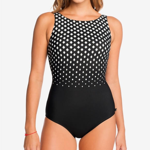 Reebok Swim Reebok Tummycontrol Highneck Onepiece Swimsuit Poshmark